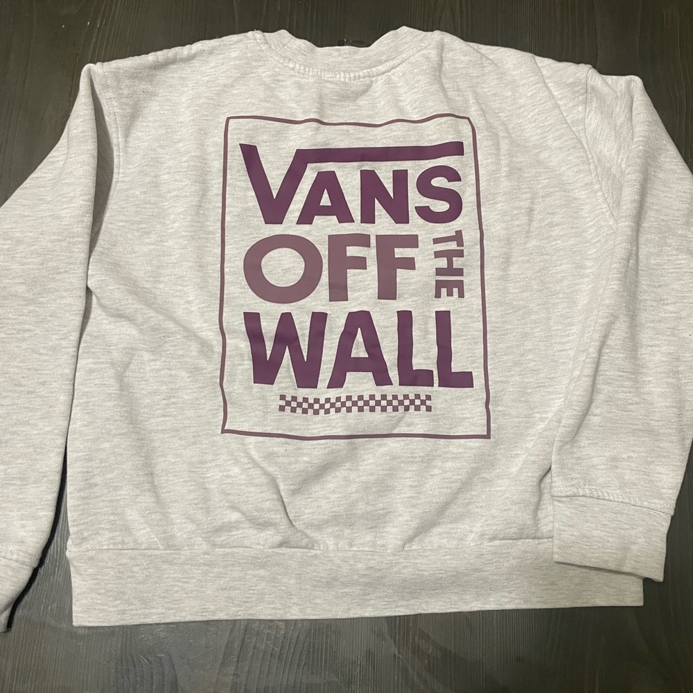 Vans Women's Heather Gray Crew Neck Sweater